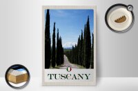 Holzschild Reise 20x30cm Toskana Italien Allee Weg Schild