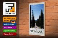 Holzschild Reise 20x30cm Toskana Italien Allee Weg Schild