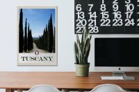 Holzschild Reise 20x30cm Toskana Italien Allee Weg Schild