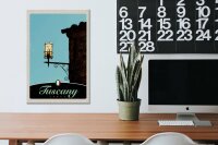 Holzschild Reise 20x30cm Toskana Italien Architektur Laterne