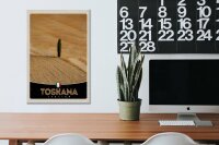 Holzschild Reise 20x30cm Toskana Italien Felder Natur Sand