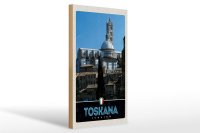 Holzschild Reise 20x30cm Toskana Italien Wüste Natur Sand