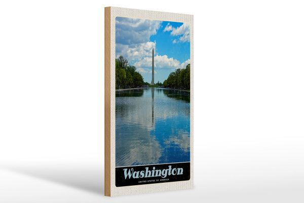 Holzschild Reise 20x30cm Washington USA Amerika Poromac