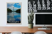 Holzschild Reise 20x30cm Washington USA Amerika Poromac