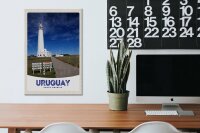 Holzschild Reise 20x30cm Uruguay Amerika USA Leuchtturm