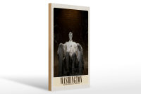 Holzschild Reise 20x30cm Washington Amerika USA Skulptur