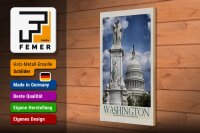 Holzschild Reise 20x30cm Washington Amerika USA weißes Haus