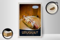 Holzschild Reise 20x30cm Uruguay Süd Amerika Tipical Food