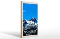 Holzschild Reise 20x30cm Whistler Blackcomb Kanada Schnee