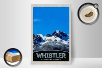Holzschild Reise 20x30cm Whistler Blackcomb Kanada Schnee