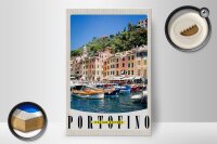 Holzschild Reise 20x30cm Portofino Italien Riviera Meer