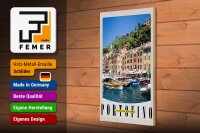 Holzschild Reise 20x30cm Portofino Italien Riviera Meer