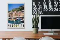 Holzschild Reise 20x30cm Portofino Italien Riviera Meer