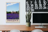 Holzschild Reise 20x30cm Provence Frankreich Natur Haus lila