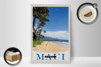 Holzschild Reise 20x30cm Maui Hawaii Insel Strand Wellen