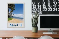 Holzschild Reise 20x30cm Maui Hawaii Insel Strand Wellen