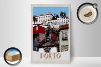 Holzschild Reise 20x30cm Porto Portugal Stadt Europa Urlaub
