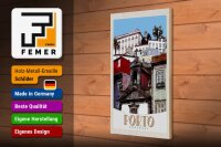 Holzschild Reise 20x30cm Porto Portugal Stadt Europa Urlaub