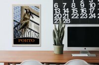 Holzschild Reise 20x30cm Porto Portugal Skulptur Urlaub