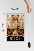 Holzschild Reise 20x30cm Oxford England Europa Kirche innen