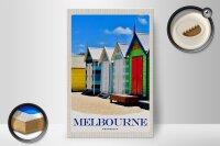 Holzschild Reise 20x30cm Melbourne Australien Strandhaus