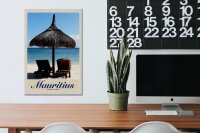 Holzschild Reise 20x30cm Mauritius Indischer Ozean Liege