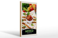 Holzschild Reise 20x30cm Mexiko Quesadilla Amerika scharf