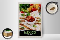 Holzschild Reise 20x30cm Mexiko Quesadilla Amerika scharf