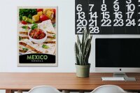 Holzschild Reise 20x30cm Mexiko Quesadilla Amerika scharf