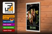 Holzschild Reise 20x30cm Mexiko USA Amerika Tacos Gerichte
