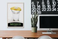 Holzschild Reise 20x30cm Mexiko USA Amerika Tequila Zitrone
