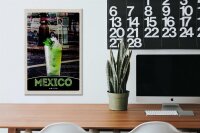 Holzschild Reise 20x30cm Mexiko USA Amerika Mojito Limette