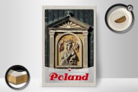 Holzschild Reise 20x30cm Polen Europa Architektur Urlaub