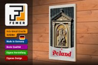 Holzschild Reise 20x30cm Polen Europa Architektur Urlaub