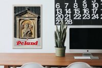 Holzschild Reise 20x30cm Polen Europa Architektur Urlaub