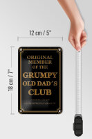 Blechschild Spruch 12x18cm Original Grumpy old Dad´s Club