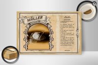 Holzschild Berufe 30x20cm Müller Meister des Getreides