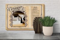 Holzschild Berufe 30x20cm Student der eifrige Bücherwurm