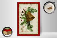 Holzschild Weihnachten Christmas Glocke Winter 20x30cm
