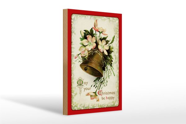 Holzschild Weihnachten Santa Claus Winterzeit 20x30cm