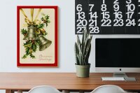 Holzschild Weihnachtszweig Glocke Christmas 20x30cm