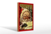 Holzschild Weihnachtsmann Winter Schnee Christmas 20x30cm