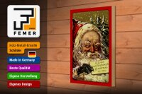 Holzschild Weihnachtsmann Winter Schnee Christmas 20x30cm