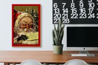 Holzschild Weihnachtsmann Winter Schnee Christmas 20x30cm
