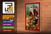 Holzschild Weihnachtsmann Tannenbaum Geschenke 20x30cm