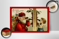 Holzschild Weihnachten Geschenke Santa Claus 30x20cm