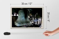 Holzschild Städte London UK England Big Ben 30x20cm