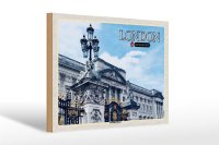 Holzschild Städte London England Buckingham Palace...
