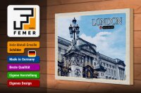 Holzschild Städte London England Buckingham Palace 30x20cm