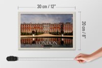 Holzschild Städte Hampton Court Palace London 30x20cm